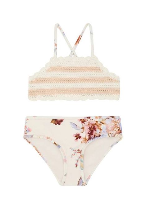 Costume con stampa ZIMMERMANN KIDS | 6100WRS261IVORY FLORAL MULTI